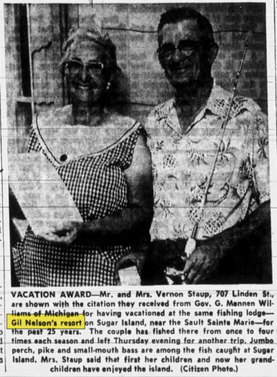 Gil Nelsons Resort - Jul 31 1959 Article (newer photo)